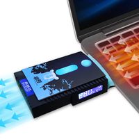 Pccooler Laptop Fan Cooler, Laptop Vacuum Cooler with Temperature Display, Wind Speed Intelligent Control (2500-4000RPM), Rapid Cooling for 12-17 Inch Laptop, Compatible with Laptop Cooling Pads