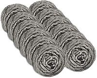12 Pack Stainless Steel Scourers by Scrub It – Steel Wool Scrubber Pad Used for Dishes, Pots, Pans, and Ovens. Easy scouring for Tough Kitchen Cleaning.