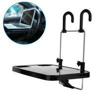 Xindell Portable Hanging Laptop Trays Auto Lunch Desk Steering Wheel Mate Foldable Vehicle Back Seat Table for Food Drink Notebook Cup Holder (Black)