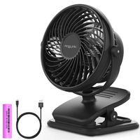 AngLink Clip on Fan for Stroller, Rechargeable Battery, 4 Speeds 2600mAh