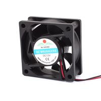 uxcell DC 12V 6x6x2.5cm 7 Vanes Cooler Cooling Fan w Metal Finger Guard