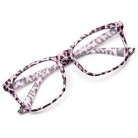 GAOYE Blue Light Blocking Glasses for Women Men,Square Nerd Eyeglasses Anti UV Ray Computer Gaming Glasses - GYC8082 (Leopard Purple/Transparent Lens)