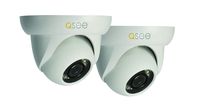 Q-See QCA7202D-2 720p High Definition Analog, Plastic Housing, Dome Security Camera 2-Pack (White)
