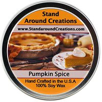 Premium 100% All Natural Soy Wax Aromatherapy Candle - 4 oz Tin Pumpkin Spice: A true-to-life fragrance bursting with fresh pumpkin. Mouthwatering notes of butter, sugar, and spices complete this irresistible bakery fragrance.