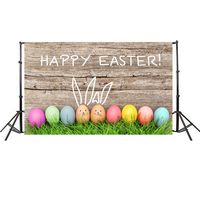 Iusun Easter Day Backdrops For Photography, Easter Day Theme Vinyl Photography Backdrop Custom Photo Background Props (K)