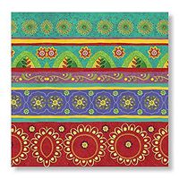 X&O Paper Goods Tunisian Sunset Beverage and Cocktail Napkins, 20pc, 5.5'' W x 5.5'' L
