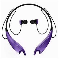 Mpow Jaws Gen-3 Bluetooth Headphones, Wireless Neckband Headphones 13H Playtime, Bluetooth Headset W/Call Vibrate Alert & CVC 6.0 Noise Cancelling Mic, Bluetooth Earbuds Magnetic, Purple