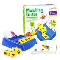 Matching Letter Game,Letter Spelling and Reading Game for Preschool Kindergarten 3 and 4 Letter Picture Word Matching Game, Educational Learning Games for Kids