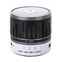Hopestar LED Light Protable Wireless Mini Bluetooth Speaker with FM Radio-Black