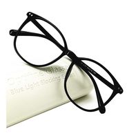 Reading Glasses Anti Blue Light Blocking Reader Women Men for Mid Big Face (Black, 0.50)
