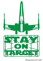 UR Impressions KGrn X-Wing Stay On Target Decal Vinyl Sticker Graphics for Cars Trucks SUV Vans Walls Windows Laptop|Kelly Green|7 X 4.4 Inch|URI461-KG