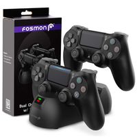Fosmon PS4 Controller Charger, Fast Charge Docking Station (LED Indicator, Overcharging Protection) Charging Dock Compatible with Sony Playstation 4 Dual Shock, PS4, PS4 Slim, PS4 Pro Controller