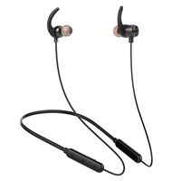 Qaekie Upgraded Bluetooth Headphones, Ipx6 Waterproof Sport Earphones 10hrs Playtime Wireless Earbuds w/Mic, Noise Cancelling HiFi Bass Stereo Headset for Workout, Magnetic, Secure Fit Design (Black)