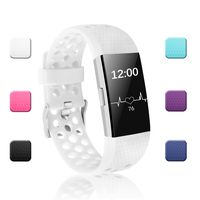 POY Replacement Bands Compatible for Fitbit Charge 2, Adjustable Breathable Wristbands with Air Holes Straps