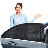 ZOTO Car Rear Window Sun Shade, Breathable Mesh Sun Shield Protect Baby Pet from Sun's Glare & Harmful UV Rays, Universal Car Curtains Fit for Cars and SUVs (Pack of 2,Large Size)