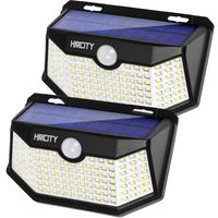 Solar Lights Outdoor 120 LED with Lights Reflector,Solar Motion Sensor Security Lights, IP65 Waterproof Solar Powered Wireless Wall Lights for Garden Patio Yard Deck Garage Fence Pool(2 Pack)