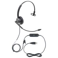 ECS WordCommander USB Voice Recognition Dictation Headset with Noise Cancellation Microphone