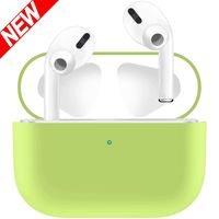 ADWLOF Compatible for AirPods Pro Case, Wireless Charging Supporting, Shockproof Protective Silicone Cover Skin for AirPods Pro Charging Case Series 3,Fluorescent Yellow