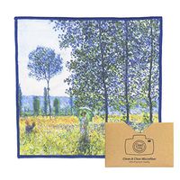 Extra Large [4 Pack] Classic Art(Claude Monet Sunlight Effect Under The Poplars)-Ultra Premium Quality Microfiber Cleaning Cloths(Best for Camera Lens, Glasses, Screens)