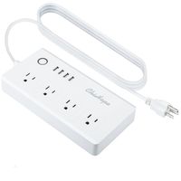 Smart Power Strip,ChiHope WiFi Surge Protector, 4-Outlets 4-USB Ports Compatible with Alexa,Google Home.
