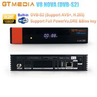 GTMEDIA V8 NOVA Full HD 1080P DVB-S2 FTA Digital Satellite Receiver Built-in WiFi Support PowerVu, Biss key, H.265