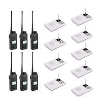 2 Way Radio 20 Channel GMRS Walkie Talkie 2 Watt with Group Function (6 Packs) + FTAN20A 20 Channel Digital FM Wireless Intercom System (9 Packs)