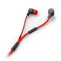 Mqbix 1-Button Call and Music Control Talking AeroFones Flat Cable Earphones with Mic, Black (MQGT26BLK-L)