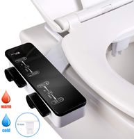 amzdeal Bidet, Hot and Cold Water Bidet Attachment with Dual Self-Cleaning Nozzle(Frontal & Rear/Feminine Wash), Fresh Water Spray Bidet for Toilet, Ultra Thin, Non-Electric, Water Pressure Control