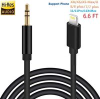 Aux Cable for Car 3.5mm Aux Cord Compatible with iPhone XR/XS/XS Max/X/8/8 Plus/7 Plus, 3.5mm Male Stereo Audio Cable Car Aux Cable for Car/Home Stereo or Headphones(6.6ft)