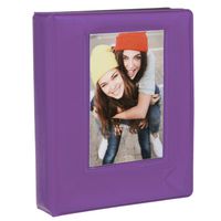 Kodak ROD2X3APR 64-Pocket Sleek Album w Window Cover for 2x3 Photo Paper (Printomatic, Shot, Mini 2), Purple