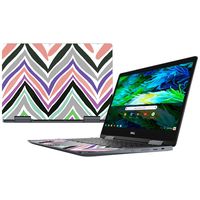 Mightyskins Skin Compatible with Dell Inspiron Chromebook 14" 2-in-1 (2018) - Colorful Chevron | Protective, Durable, and Unique Vinyl Decal Wrap Cover | Made in The USA