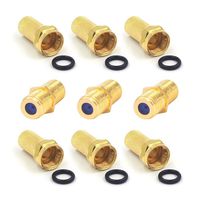 VCE Combos 3X Gold Plated F-Type RG6 Coaxial Female to Female 3GHz Connector Cable Extension Adapter and 6X F Type RG6 7mm Twist On Coax Connector for RG6 RG59 Coax Cable, Sky