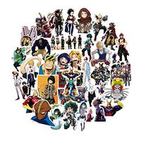 Funky Store My Hero Academia Anime Cartoon Laptop Stickers Waterproof Skateboard Pad MacBook Car Snowboard Bicycle Luggage Decal 50pcs (My Hero Academia)