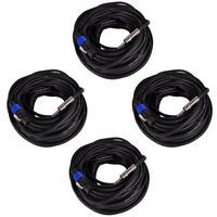 Seismic Audio - SASPT12-100-4Pack - 4 Pack of 100 Foot Pro Audio Speakon to 1/4" Speaker Cables -12 Gauge 2 Conductor 100' Speaker Cables