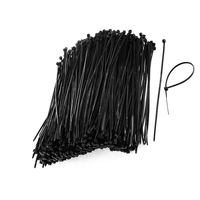 Rannb Cable Ties Black Nylon Zip Ties with Self-Locking 150mm/5.9" Length - Pack of 500pcs