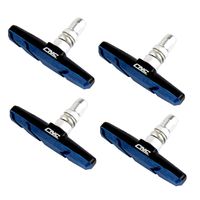 CNC INC 2 Pairs Bicycle V-Brake Pads, Bike 70mm V Brake Blocks Set, Blue Black