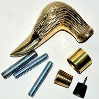 NGD Mallard Duck Polished Brass Handle Walking Stick