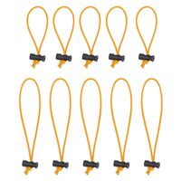 Foto&Tech Multipurpose Extra Thick Toggle Tie/Elastic Cable Tie&Organizer Adjustable Cable Strap/Instant Clutter Killer/Tangle Tamer/Cable Management for Cord&Cable Reusable (5PC 25CM+5PC 16CM Orange)