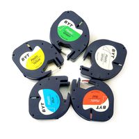 5 Pack Compatible Dymo Letratag Refills 91331 91332 91333 91334 91335 Label Tape for Dymo Letratag Plus Lt100H Lt100T QX50, 1/2 inch(12mm)×13 ft(4m)