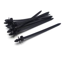 Antrader Nylon Umbrella Wing Arrow Push Mount Cable Tie, for Wire & Cord Management/Electric/Industrial/Household Use, 6.7" x 0.3" Black, 10 Pcs