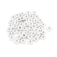 uxcell 50PCS M4 7.8 X 7.8 X 2mm Stainless Steel Square Machine Screw Nuts Fastener