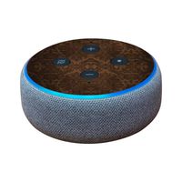 MightySkins Skin Compatible with Amazon Echo Dot (3rd Gen) - Brown Linen | Protective, Durable, and Unique Vinyl Decal wrap Cover | Easy to Apply, Remove, and Change Styles | Made in The USA