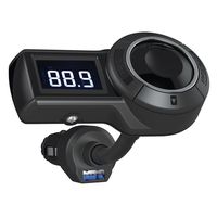 SCOSCHE FreqOut Pro Universal Digital FM Transmitter with Built-In USB Charging Port and Integrated Music Control Buttons - Works with Cell Phones, MP3 Players, iPods and More - Black (FMTD9)