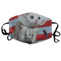 Mr. Pebbles The First Cat in Space Dust Mask,Washable and Reusable Cleaning Gardening Outdoor Activities Warm Windproof Mask