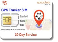 GSM SIM Card for GPS Trackers - Pet Kid Senior Vehicle Tracking Devices - 30 Day Service Includes US Canada & Mexico Roaming