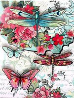 Punch Studio Gold Foil & Gem Embellished Mini Pocket Notepad ~ Dragonfly & Butterfly Dream 66319