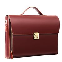 Leathario Leather Briefcase for Men Leather Laptop Bag Shoulder Messenger Bag Business Work Bag (Brown-273)