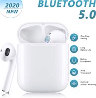 Bluetooth Wireless Earbuds Noise Canceling 3D Stereo with【24Hrs Fast Charging Case】IPX5 Waterproof Pop-ups Auto Pairing Sports Headphones in-Ear Built-in Mic Headset,for Airpods iPhone Apple