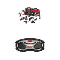 PORTER-CABLE PCCK619L8 20V Max 8-Tool Combo Kit with PORTER-CABLE PCC771B Bluetooth Radio