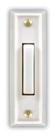 Heath Zenith SL-715-1-02 Wired Door Chime Push Button, White with White Lighted Center Bar